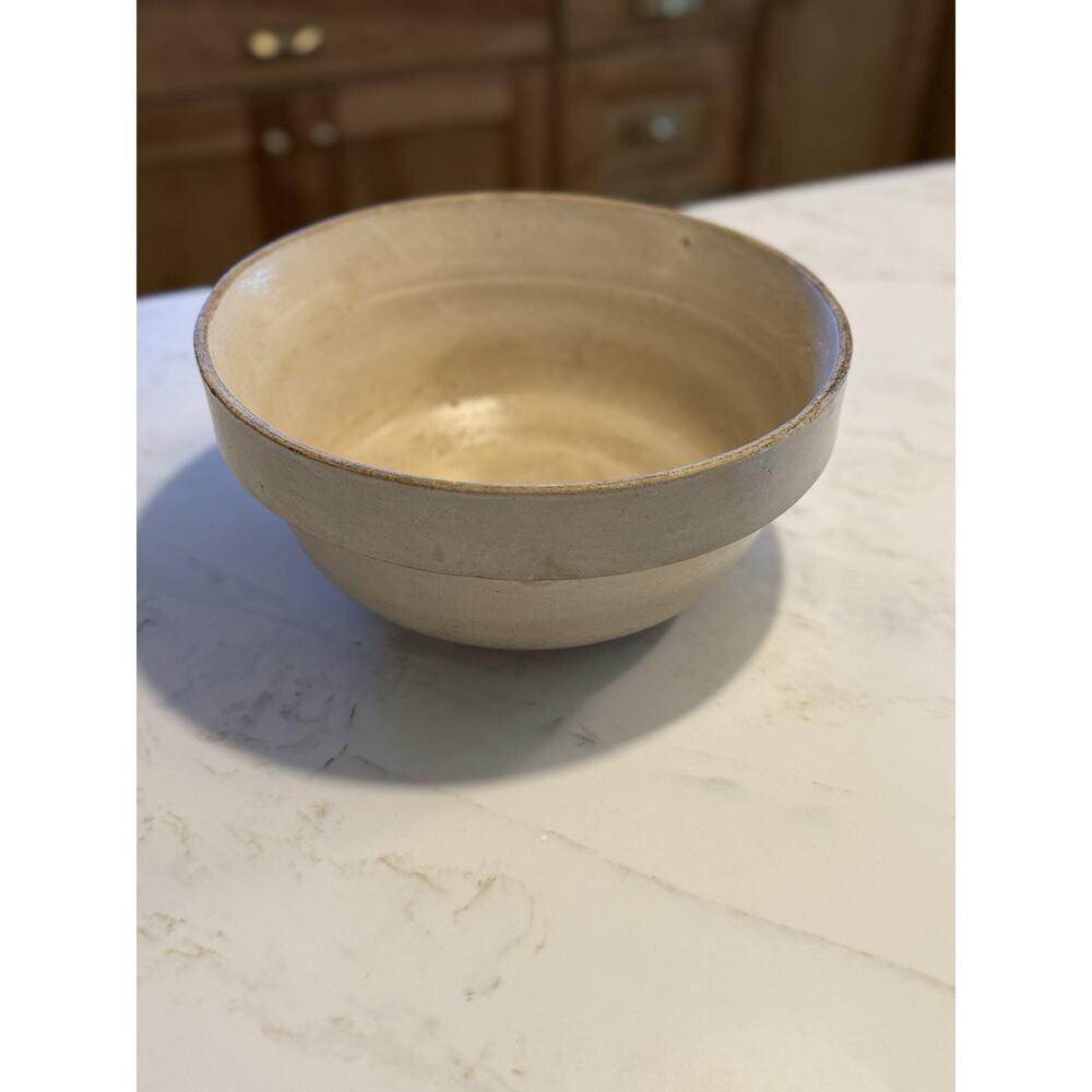Vintage Rare Heavy STONEWARE BREAD DOUGH MIXING BOWL 10.5X 4.5" Excellent Cond.